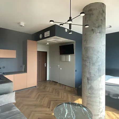 Daire Black 21 Hanza Tower Szczecin
